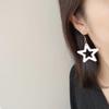 Y2K Style Dangle Earrings Simple Hollow Acrylic Star Pendant Drop Earrings Statement Jewelry Fashion Small Hoop Earrings