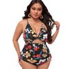 Sporty Floral One-Piece Swimsuit for Women