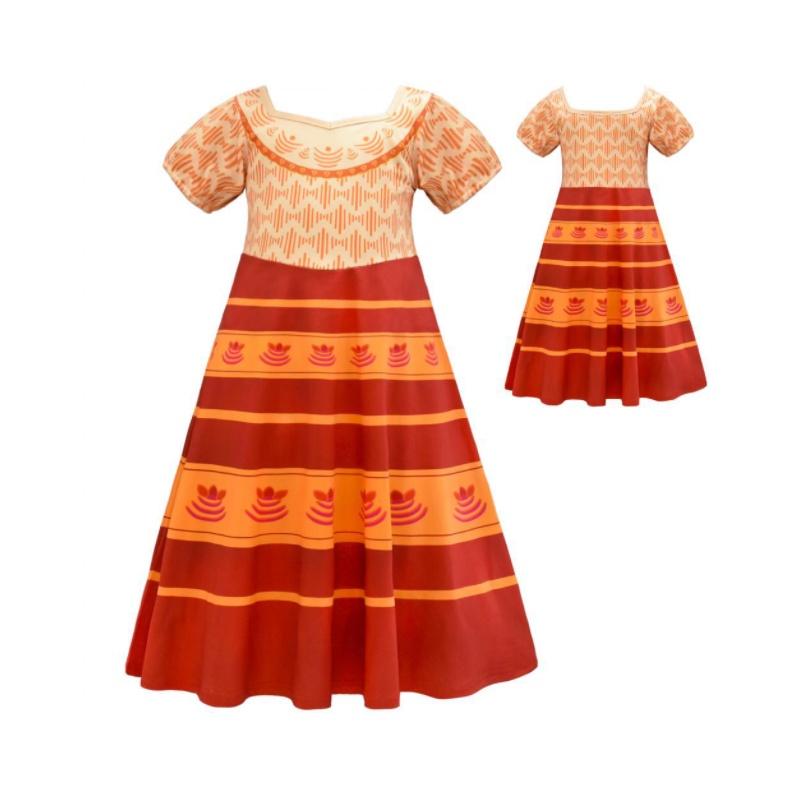 Lebhaftes Encanto Prinzessinnenkleid für Mädchen Perfekt für Partys und Cosplay