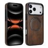 Leather Magnetic Smartphone Phone Case for Iphone 17 Pro Max 16 Pro Advanced Sense Retro PU Leather Phone Back Cover Shell