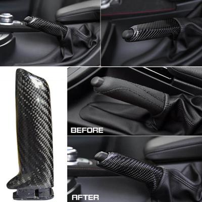 Handbrake Cover Eco-friendly Non-slip Carbon Fiber Car Handle Brake Cover Trim for E36 E46 E90 E92 F30 F32 F80 F82