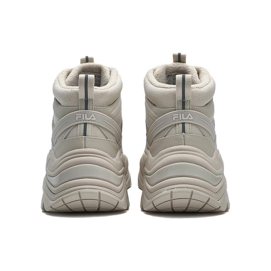 FILA Sofia 1S Fishbone Shoes 1S Plush Comfortable Versatile Shock Absorbing Wear Resistant Mid Top Dad Shoes Women sneaker Beige F12W341118FOM