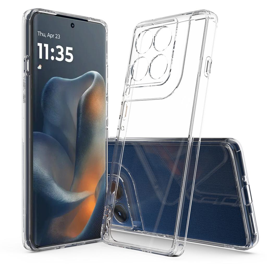 Für Motorola Edge 60 Pro 5G Klare Handyhülle TPU+Acryl Stoßfeste Handy-Rückabdeckung