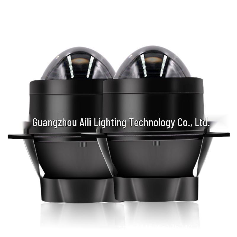 3.0 Inch LED Bi-Beam Fog Light Lens, Three-Color Universal Fit for Toyota 3D 3.0 LED HD Fog Light (Three-Color, Little Sun)