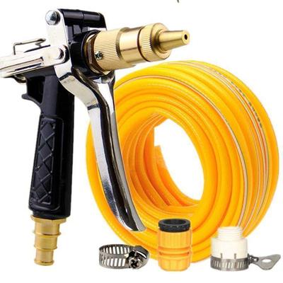 High-Pressure Car Wash Hose Set with Anti-Freeze, Explosion-Proof Hose, Brush, and Watering Can.