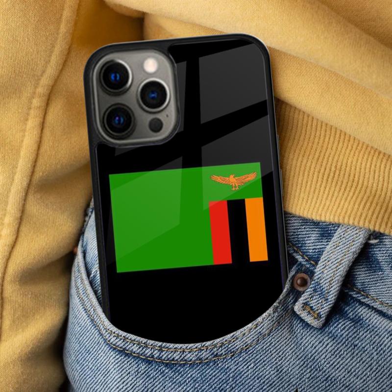 Zambia Flagge Weiche Handyhülle für iPhone 17 Air 16e Pro max 15 Pro 13 14 Plus 11 12 MagSafe Magnetische Hülle