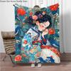 Chinese Ancient Style Girls Flannel Blanket Soft Keep Warm Throw Blanket Blanket For Sofa Bed Office Camping Travelling Gifts