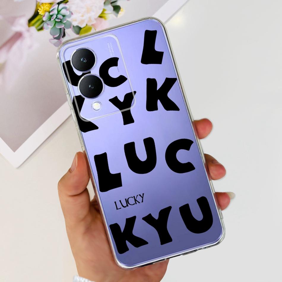 For Vivo Y17s Case 2023 Elegant Pattern Soft Silicone TPU Phone Back Cover For Vivo Y17s 4G VivoY17s Y 17S Bumper