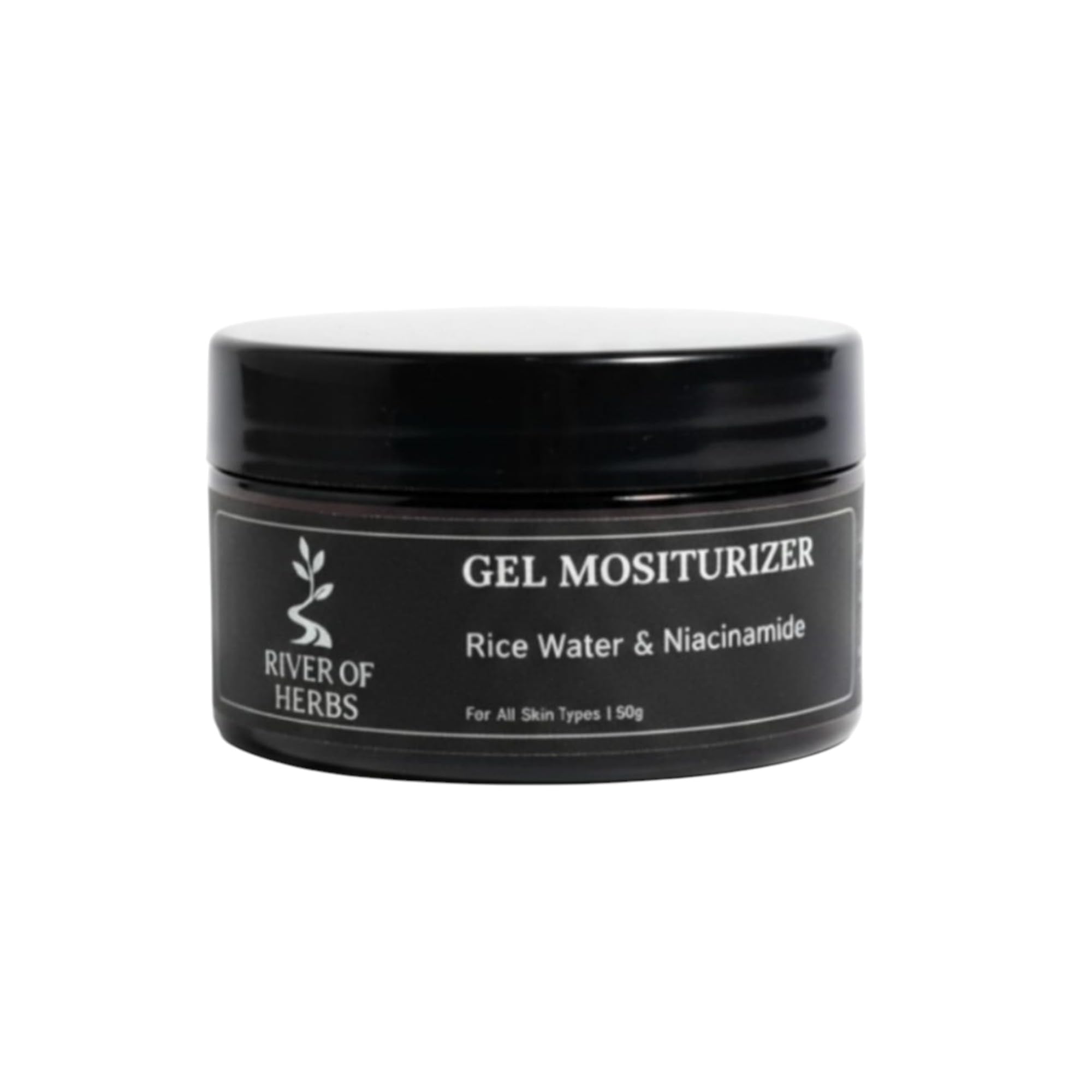 RIVER OF HERBS Gel Moisturizer with Rice Water & Niacinamide | Hydrates, Brightens & Balances Skin | Lightweight, Non-Greasy Formula for All Skin T