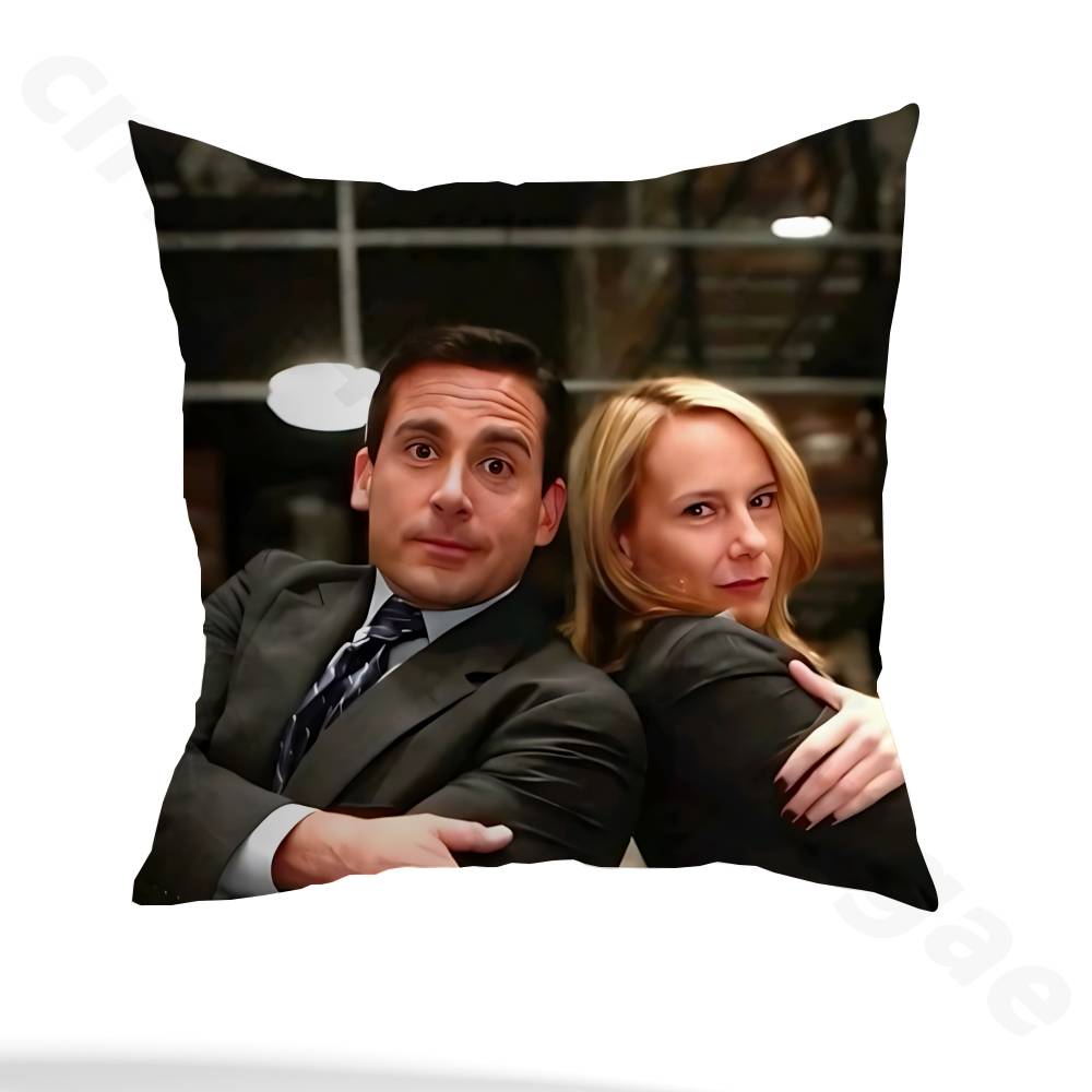 Hot TV The Office Pillow Case Square Double-Sided Printing Short Plush Sofa Cushion Cover Bedroom Bedside Pillow