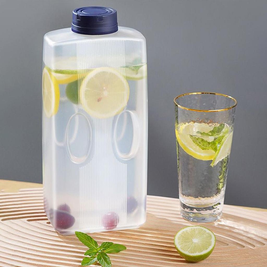 2L Juice Bottle Empty Bottles For Cold Drinks  Leak-Proof Beverage Storage Kettle With Scale For Hot Days Picnic Hiking Cycling