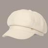 British duck tongue beret women's japanese styleretro round mark octagonal hat big head circumference showing face