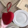 Card Pocket PU Purses Korean Style Solid Heart Bag Ins Red Love Hear Wallet  Outdoor