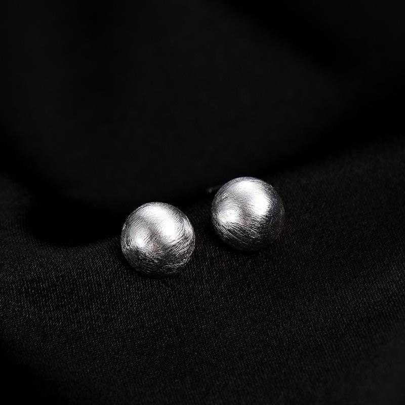 

Серьги-шарики Banyan Tree S925 Silver Frosted - корейский стиль, распродажа Douyin ES2378 серебряный