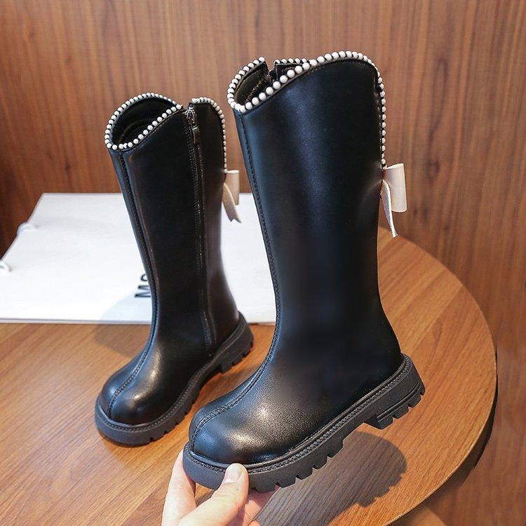 2025 Girls' Velvet-Lined Riding Boots – Warm, Knee-High Boots for Autumn/Winter