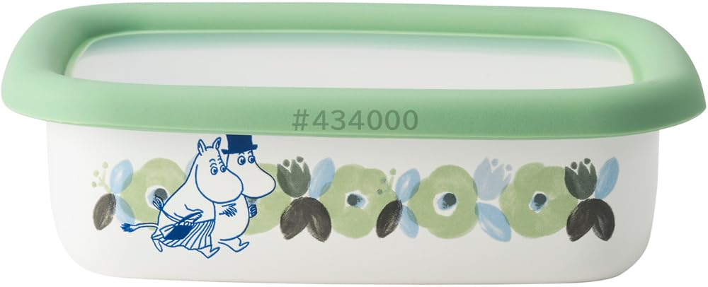 

Неглубокий квадратный контейнер Fuji Enamel Moomin Flower Garden S MTH-S