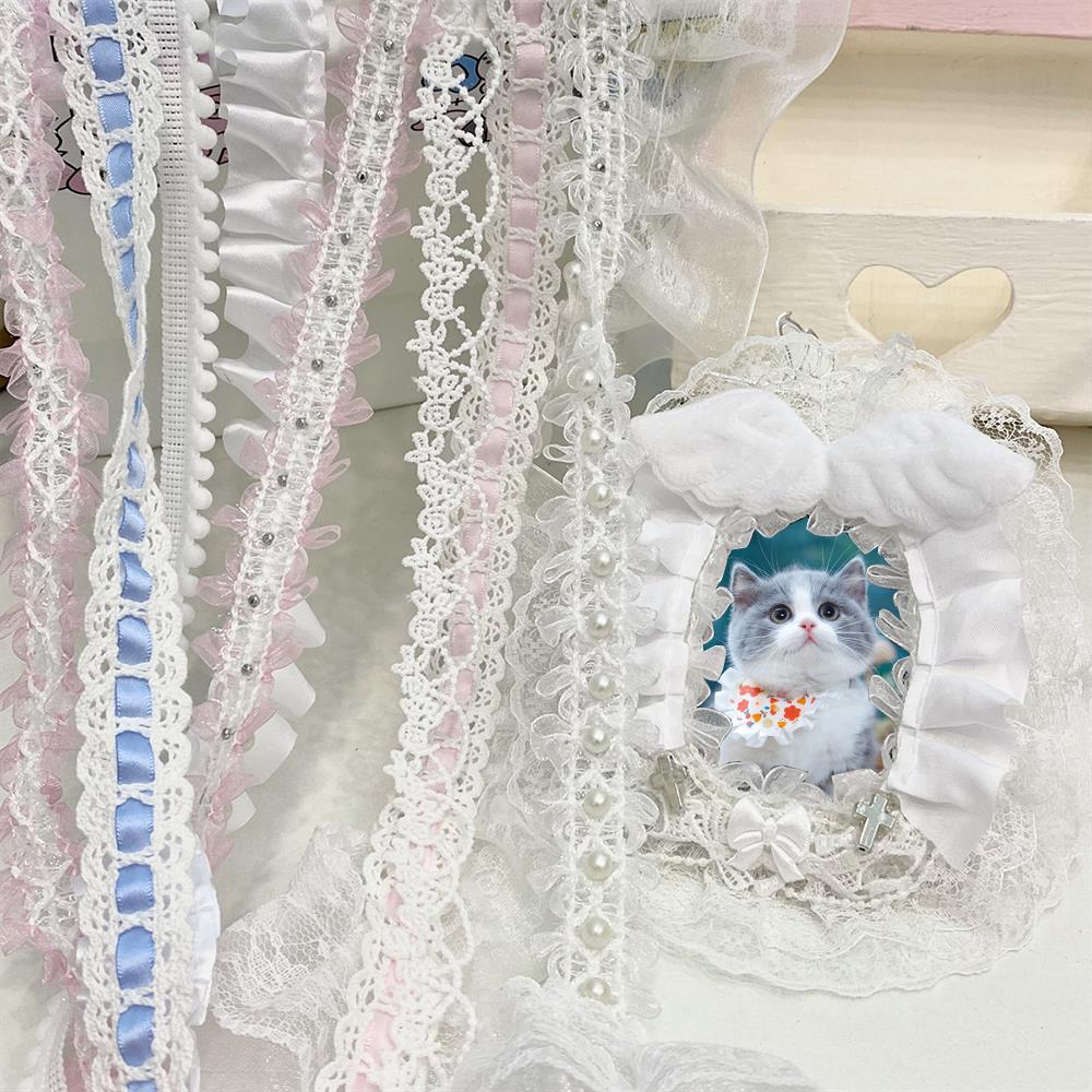 DIY Handmade Material Lace Decor Card Cover Dceor Lace Home Sewing Accessories DIY Girl Cute Sweet Card Sleeves Dceor