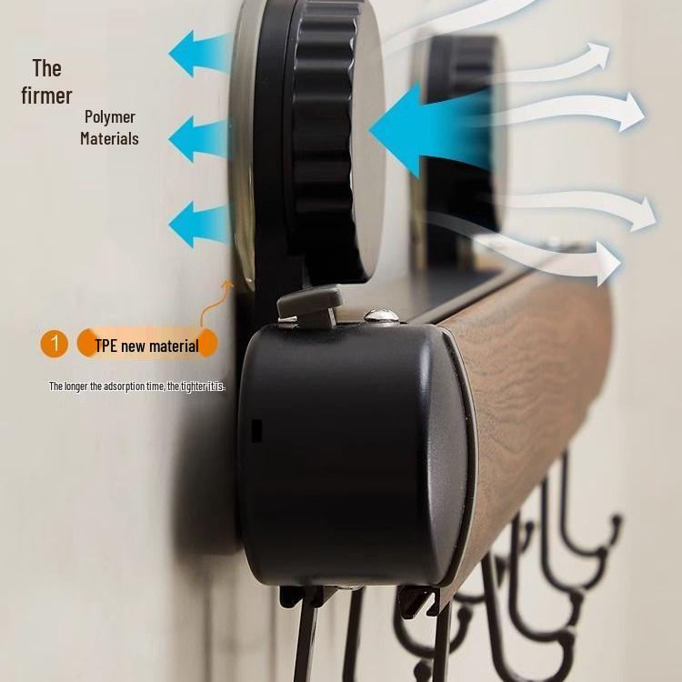 Invisible Retractable Folding Drying Rack with No-Punch Suction Cup for Balcony