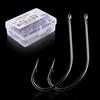 Saltwater Fishing Barbed Offset Circle Hooks with Eyelet Ring for Large Fish