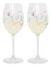 Toyo Sasaki Glass Benedile Wine Glasses, 355ml, Set of 2, Heart-Shaped, Suitable for Red and White Wines, Made in Japan, Dishwasher Safe, Stylish, G45