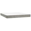 Vidaxl Letto Continentale Con Materasso, Grigio Chiaro, 160X200Cm, Velluto