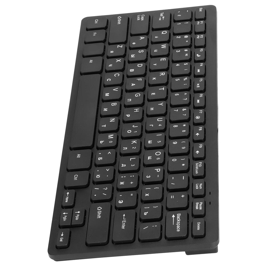 Computer Keyboards Ergonomic Design UltraThin Mini Durable Wired 78 Keys Mechanical Keyboard for PC Laptops(Russian )