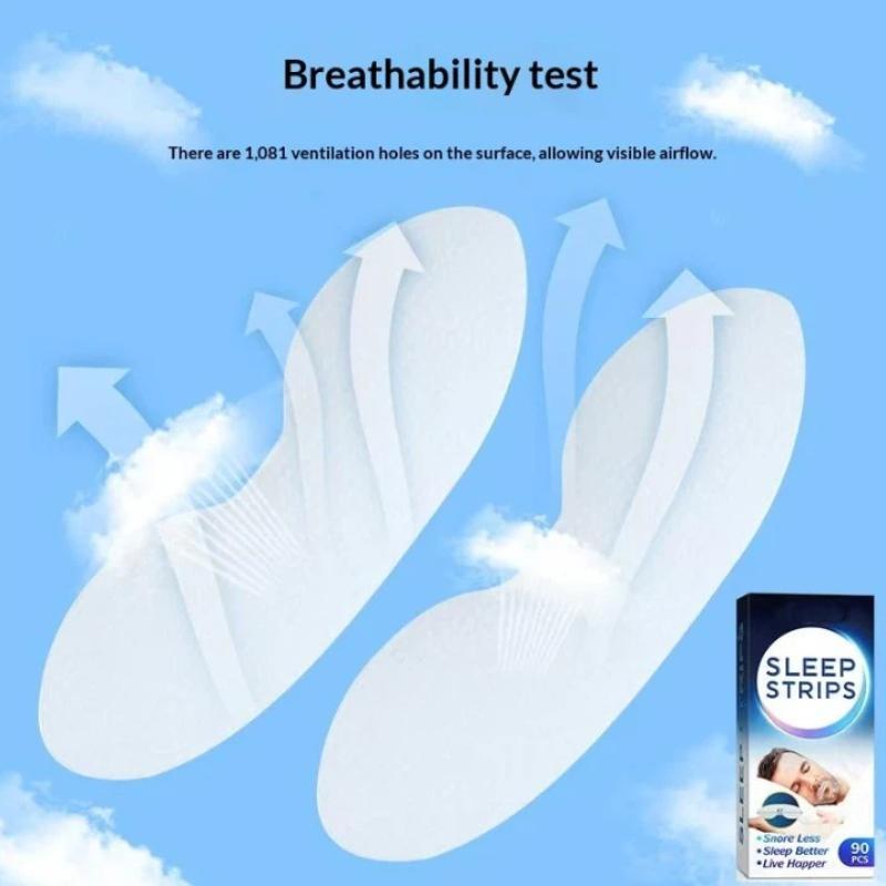 Disposable Anti Snoring Sleep Strips 90Pcs Breathable Mouth Tape Promote Nose Breathing Reduce Snoring At Night