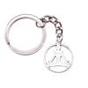 Metal Fittings Yoga Keychain Sport Theme Key Ring Souvenir 28mm