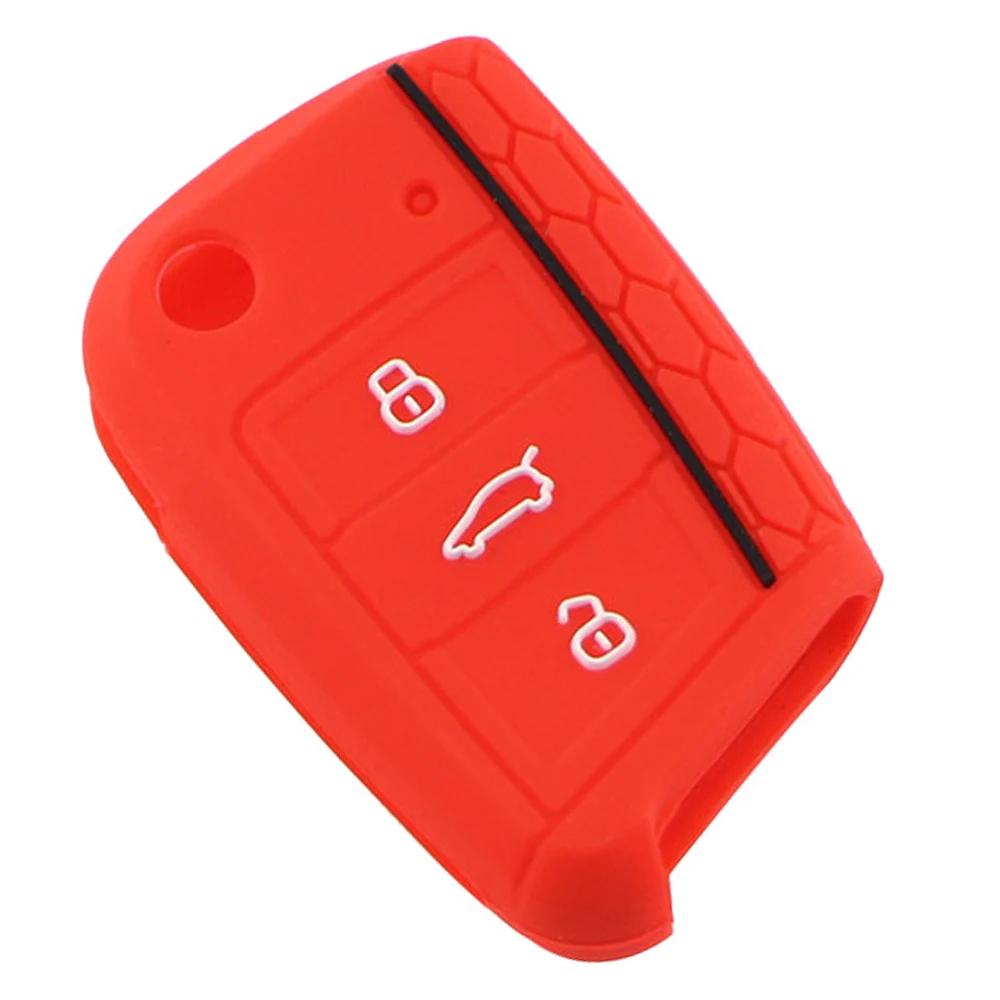 Silicone Car Key Protection Cover Key Holder Case Fit for Volkswagen VW Golf 7 MK7 7.5 2013 - 2019 Accessories