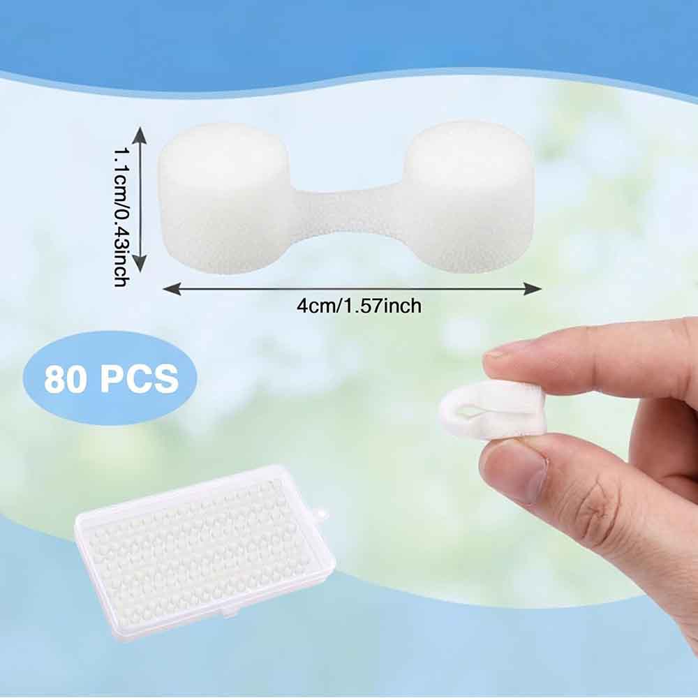 80pcs Disposable Nasal Filters Soft Sponge Foam Nose Plugs For Men & Women