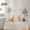 Forest Animal Wallpaper for Home Decor Watercolor Animals Wall Stickers Cute Fox Deer Hedgehog PVC Waterproof Decals Gentle Healing Style