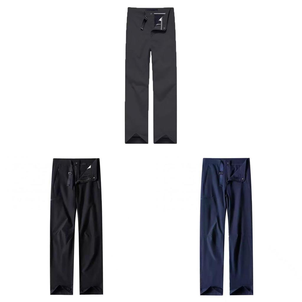 Outdoor Functional Softshell Straight Pants With Multiple Pockets For Mens Hiking And Casual Wear