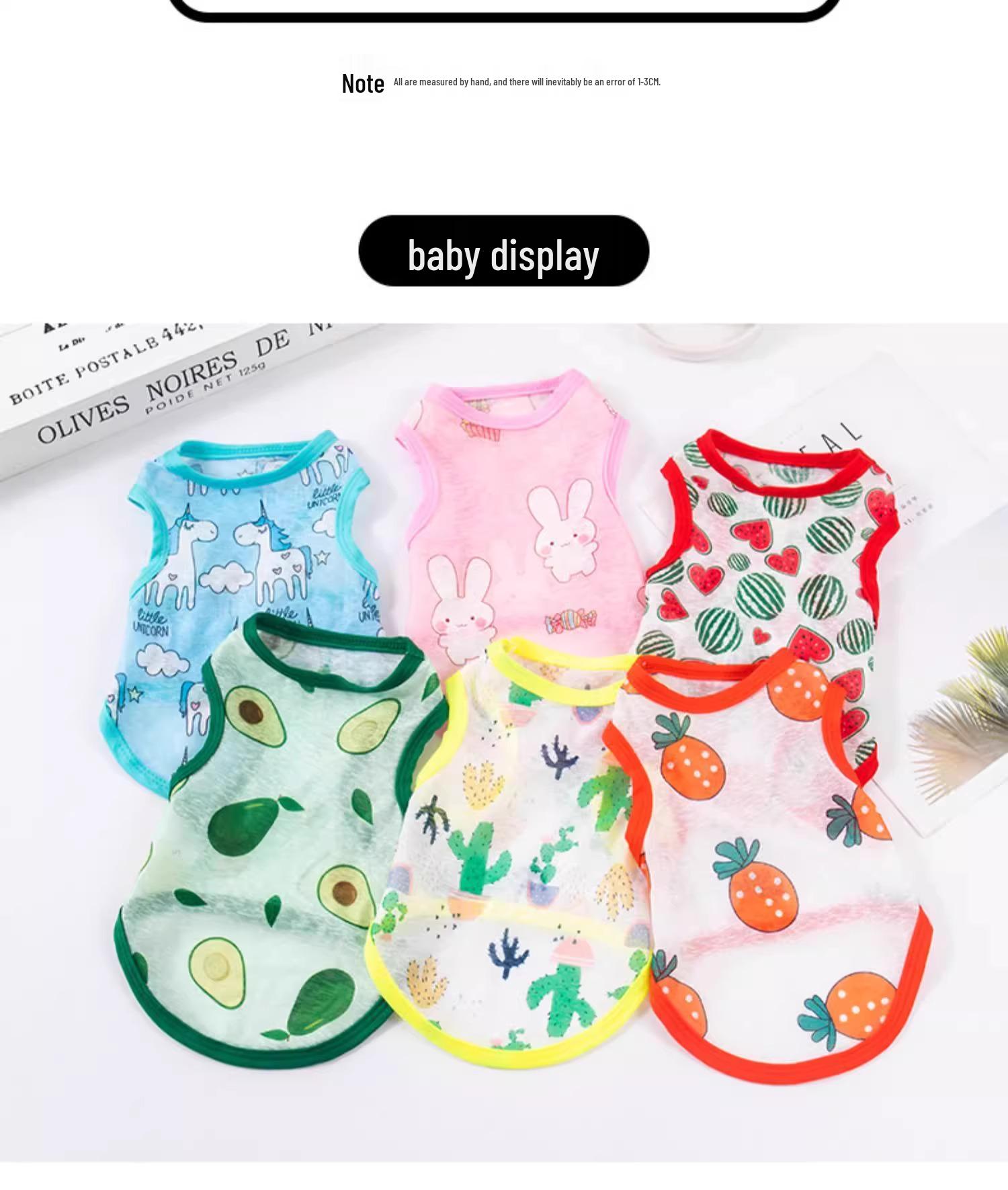 

Summer Breathable Vest for Dogs and Cats - Thin, Lightweight Pet Clothing for Bichon, Pomeranian, Teddy Breeds Pet Vest - Large [Random Style]