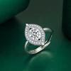 BELLA BOX Leaf Opening Resizable Rings For Women Zircon Engagement Party Fine Jewelry Gift