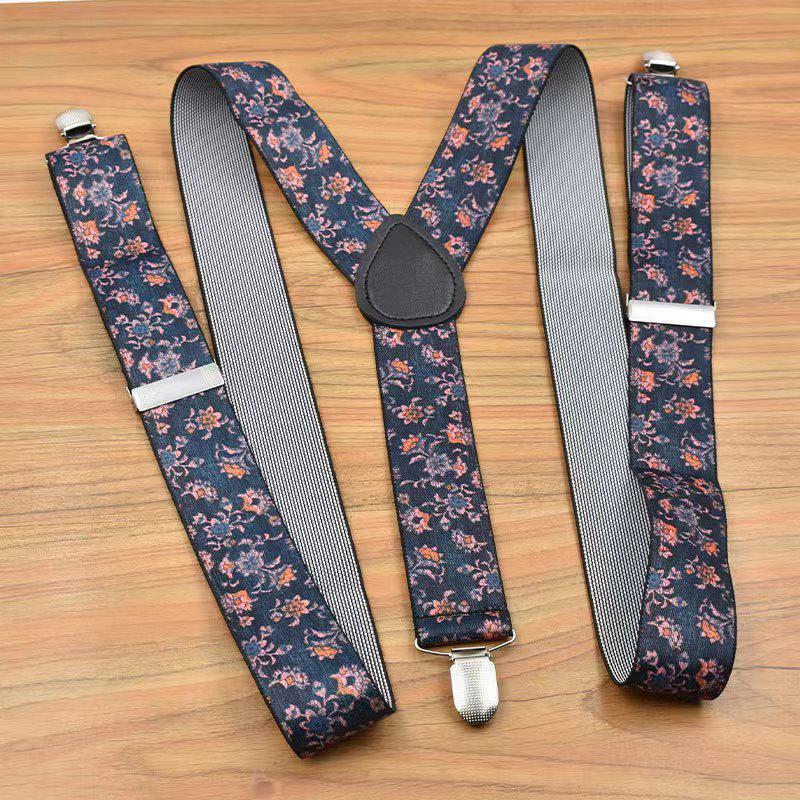 Adjustable Elastic Suspenders for Men & Women - Non-Slip Three-Clip Straps for Formal or Casual Wear