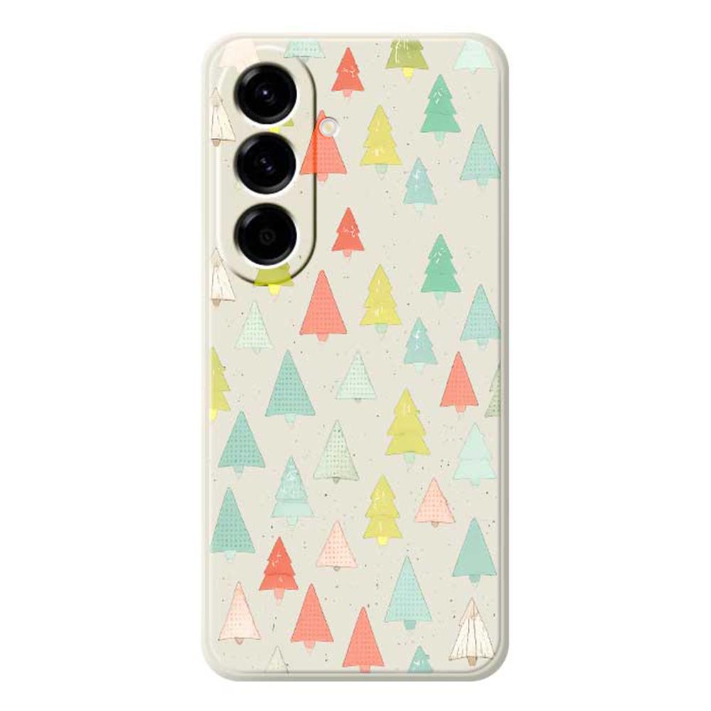 For Samsung Galaxy A56 5G Case Colorful Trees Pattern Printing Straight Edge TPU Phone Back Cover