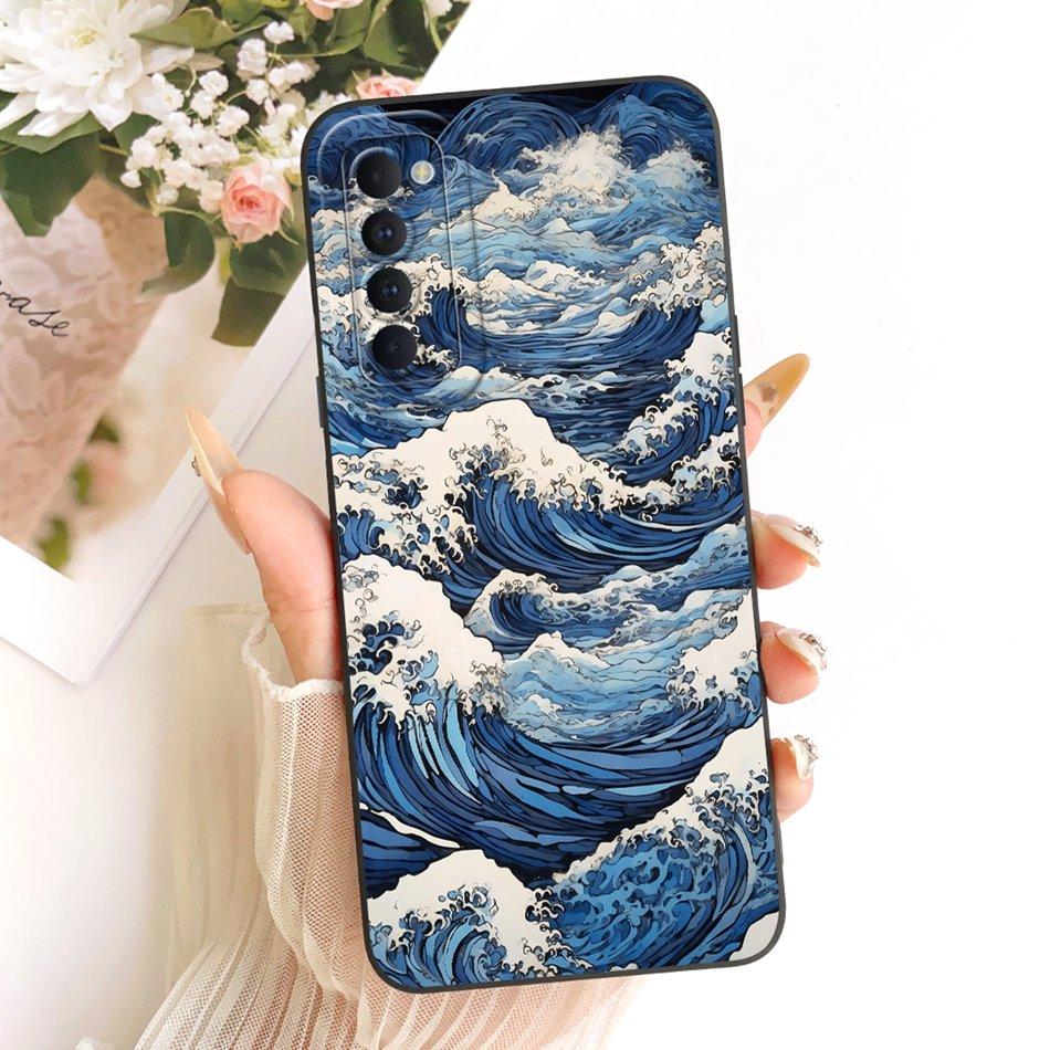 For OPPO Reno4 Pro / Reno4 Fashion Dusk Beach Painting Phone Case For Oppo Reno 4 4Pro 4G Soft Silicone Covers Bumpers