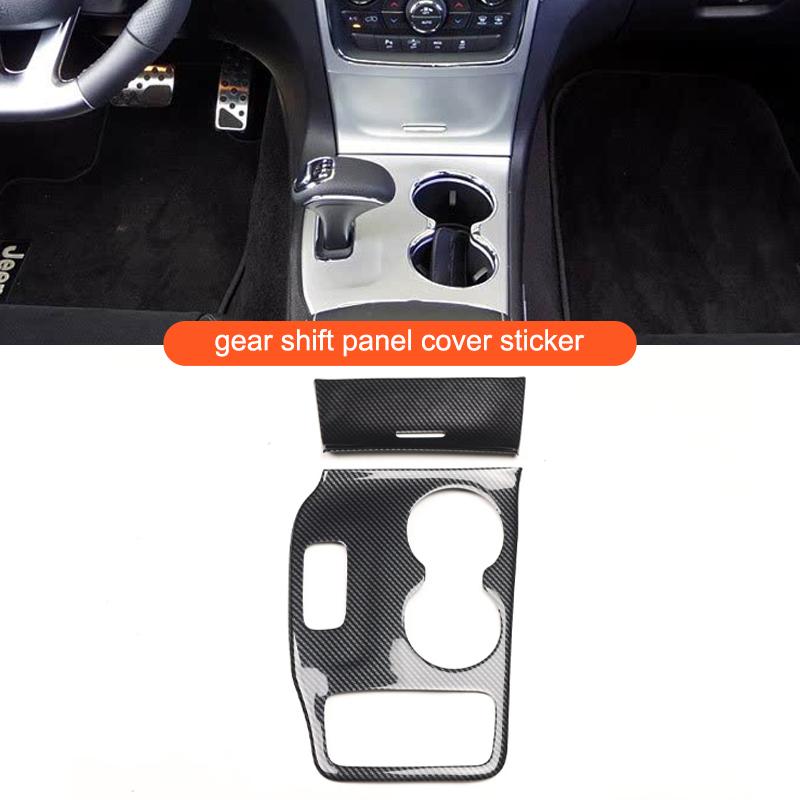 For Jeep Grand Cherokee Car Steering Wheel Dashboard Panel Cover Decoration Sticker Full Sets Interior Modification Accessories