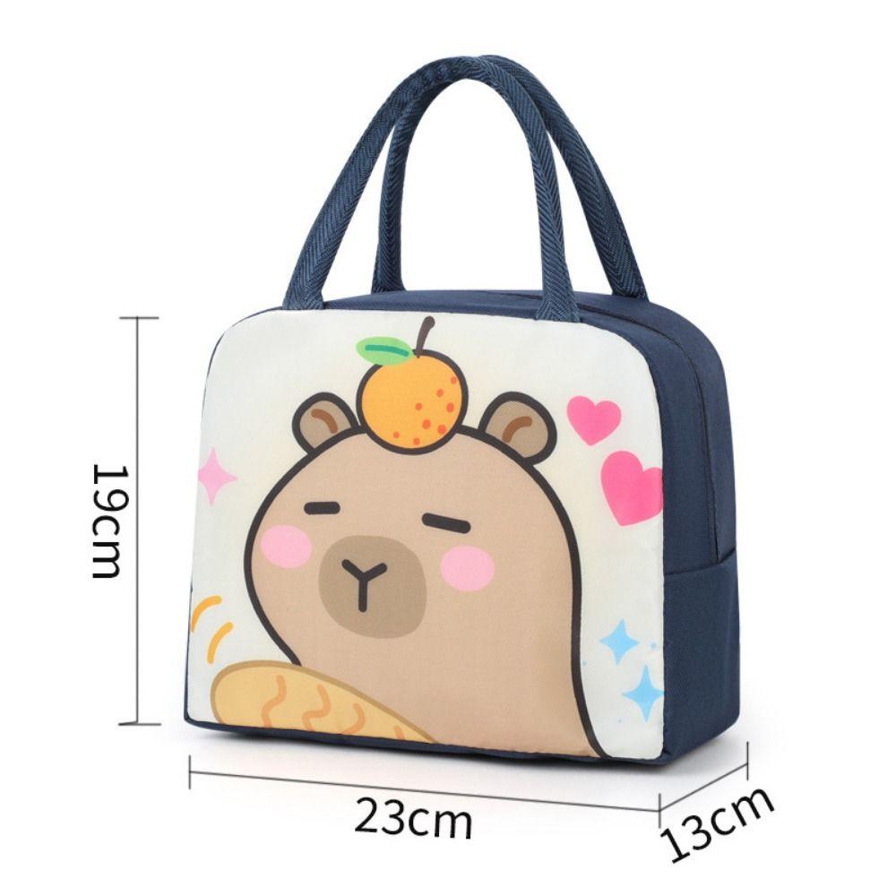 Large Capacity Insulated Lunch Bag Multicolor Cartoon Pattern Aluminum Foil Handbag Waterproof Insulated Lunch Box Bag Outdoor