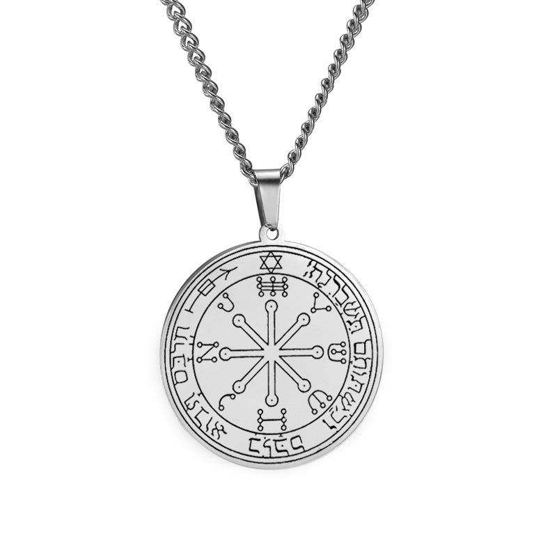 Pendant New Seven Angels Magic Amulet Customized Rune Circle Card Totem Seal Necklace