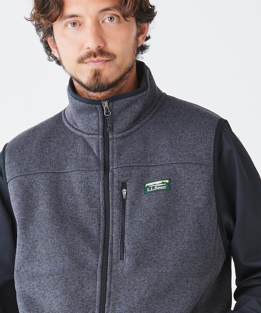 LL Bean Sweater Fleece US Fit Size Charcoal Gray 1000004843 L.L.Bean Men's Vest, Regular, Medium, Heather,