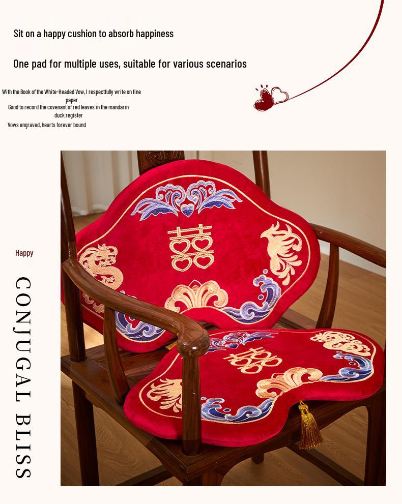 Wedding Kneeling Pads for Bride and Groom: Thickened Red Cushions for Tea Ceremony