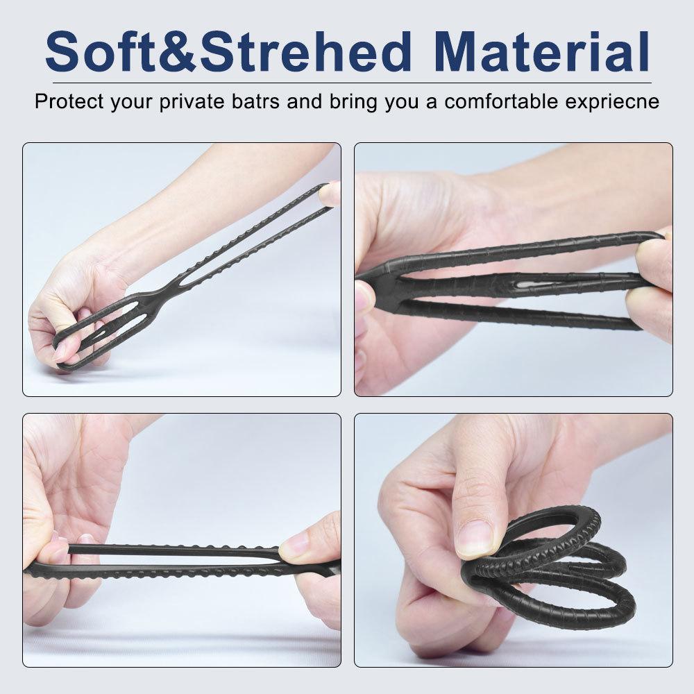 Silicone Penis Ring Scissors Semen Cock Ring Dick Erection Cock Ring Delay Ejaculation Men Sex Toys Adult Sex Products Joinjjtoy