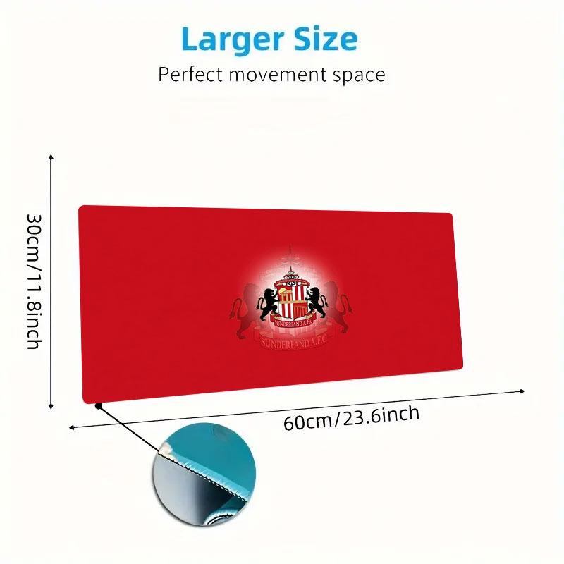 Sunderland A.F Large Size Mouse Pad Large Gaming Table Cushion Non-slip Laptop Tablet Big Mousepad XXL Mat Mini PC Playmat With Lock Edge