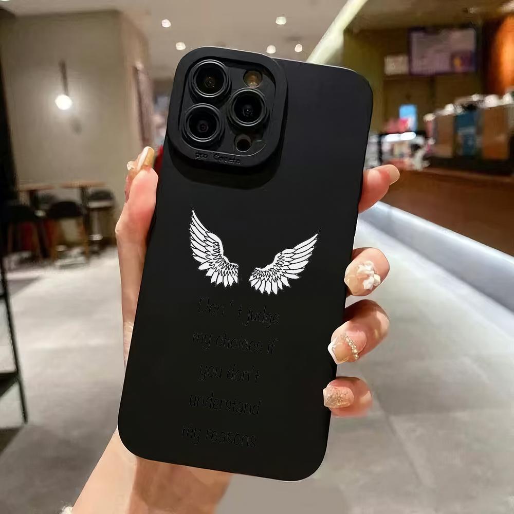 Creative quote design phone case suitable for iPhone 17 16 15 14 13 12 11 Pro/Max/Plus anti drop and shockproof back cover
