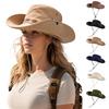 Cappello da Cowboy Western, Cappello da Escursionismo Unisex per Esterno con Cordino Antivento Regolabile, Cappello da Pescatore in Scamosciato Parasole per Campeggio Viaggio