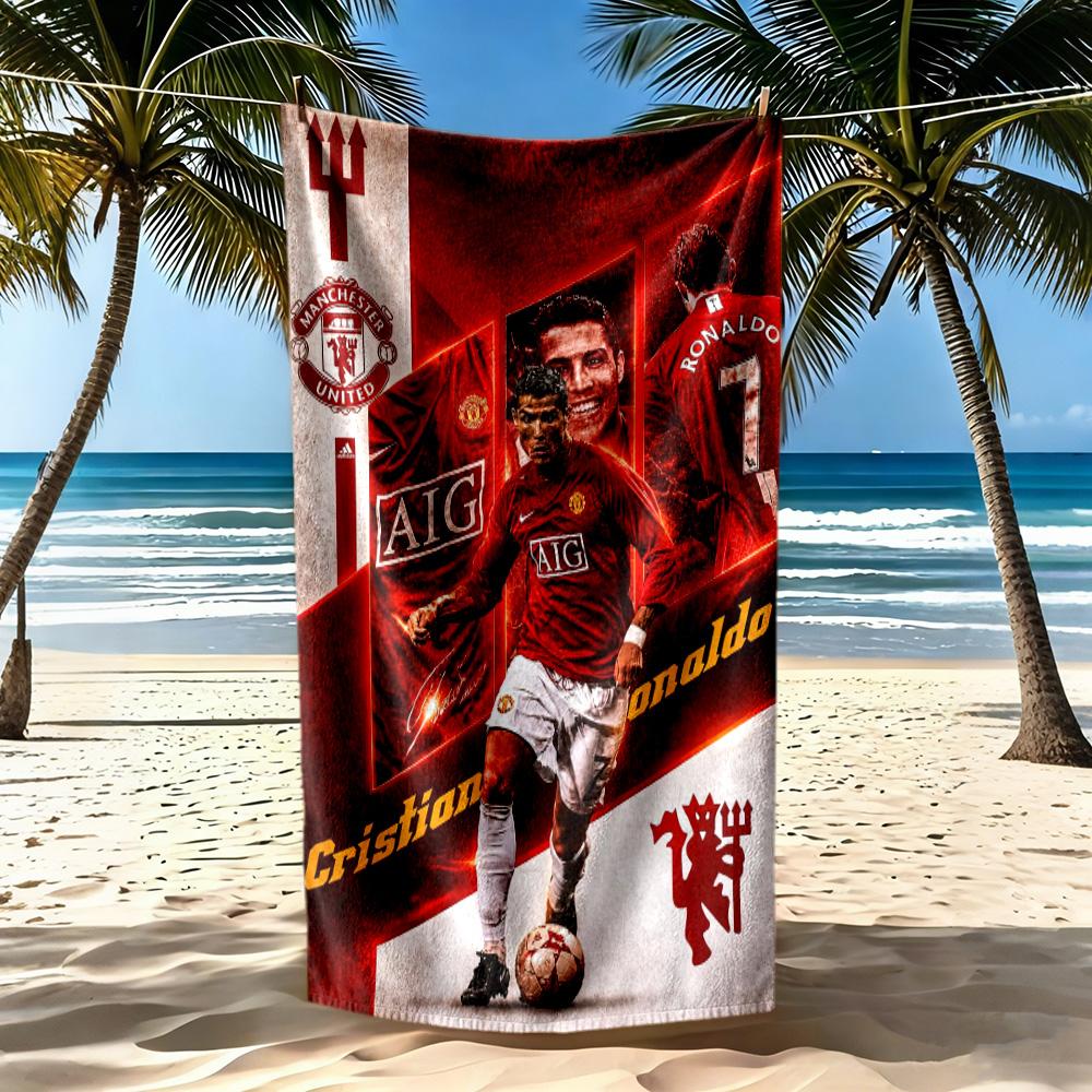 Cristiano Ronaldo Beach Towel Super Soft Absorbent Comfortable Lightweight Suitable For Sports Travel Swimming Yoga Bathroom Beach And Pool