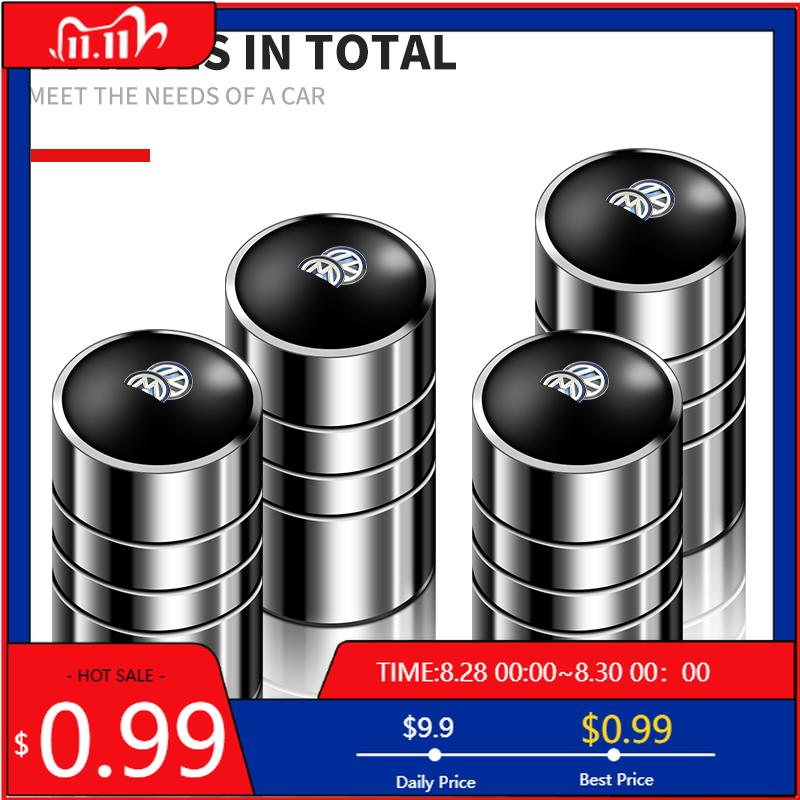 VW GTI GOLF 2026 Hot Car Metal Wheel Tire Valve Caps Dust Capwith Car Accessories For Volkswagen VW GTI Rline R Polo Golf MK8 Pa