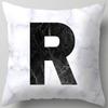 Marble Letter Print Pillowcase Decorative Pillow Sofa Cushion Cover Home Decor Pillowcase