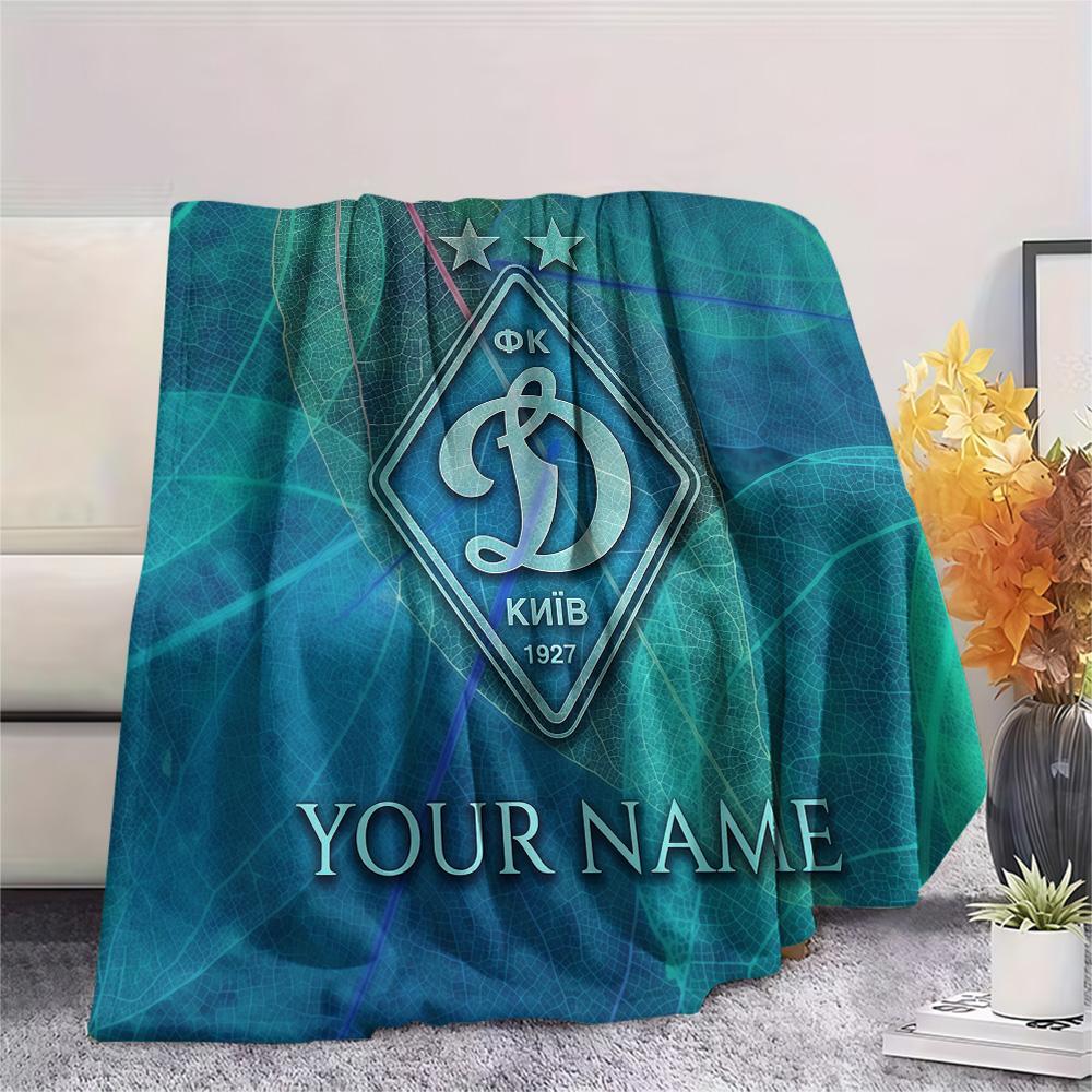 Custom Name Dynamo Kyiv Flannel Blanket, High Quality Comfortable for All Seasons, Home Decor, Warmth and Comfort